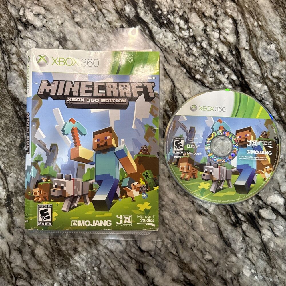 Xbox 360 Minecraft Game & Box Insert (No Box) *Game Does NOT Work*
